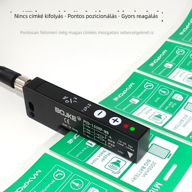 Bojke/Boyi Jingke PUD-100NP-M8 öntapadós címke detektáló szenzor, fotoelektronikus