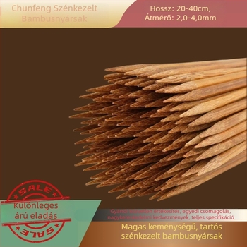 Szénnel kezelt bambusznyársak - extra kemények, testreszabható feldolgozás, Spring Peak márka, Moso bambusz, első osztályú minőség