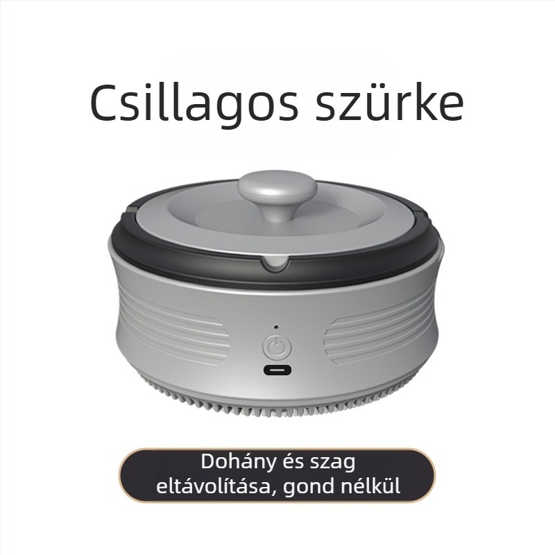 Intelligens hamutartó és levegőtisztító otthonra és irodába: a másodlagos füst illatainak eltávolítása, csendes működés <36dB, légáram >400 m3/h, USB tápegység, külön szűrő