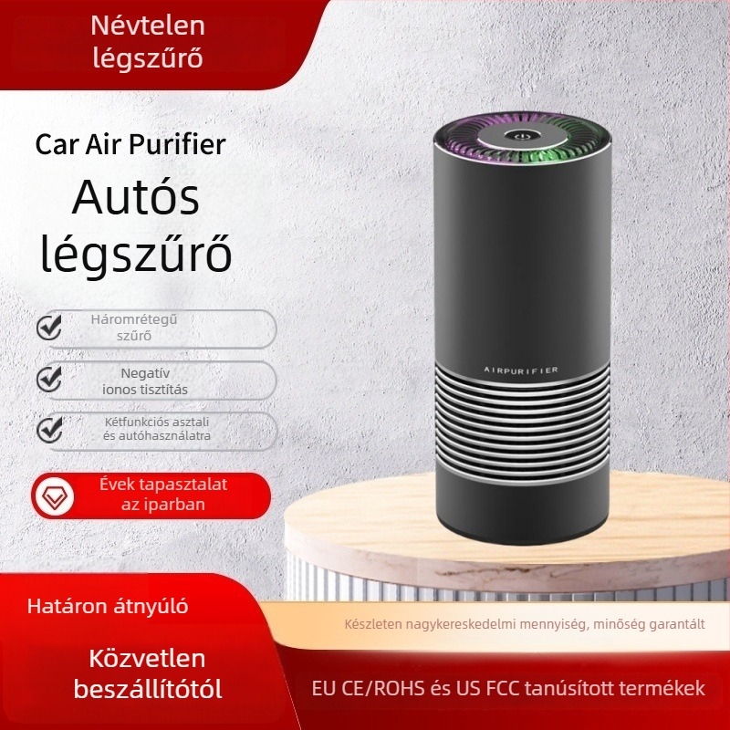 Autó Légszűrő negatív ionokkal, USB töltésű, 3W, T1 modell