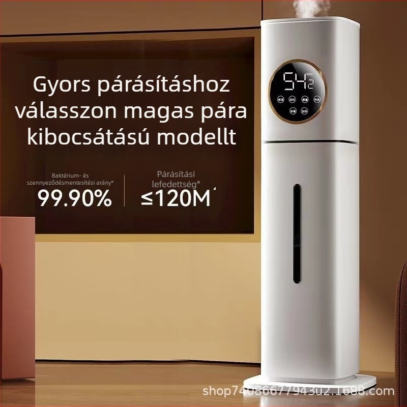 Ultrahangos párásító UV tisztítással, álló modell, 6.1–10 L tartály, távirányító