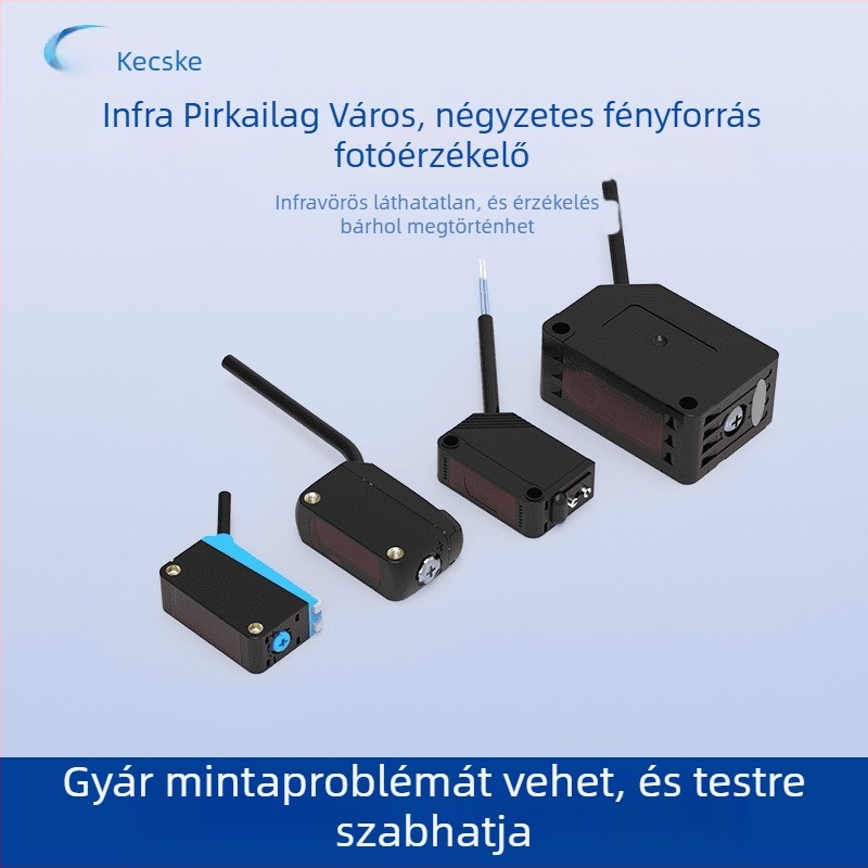 Négyzet alakú infravörös fotóelektronikus szenzor, Pr-ng30, érzékelési távolság 2,5–5 mm, NPN/PNP kimenet, IP65