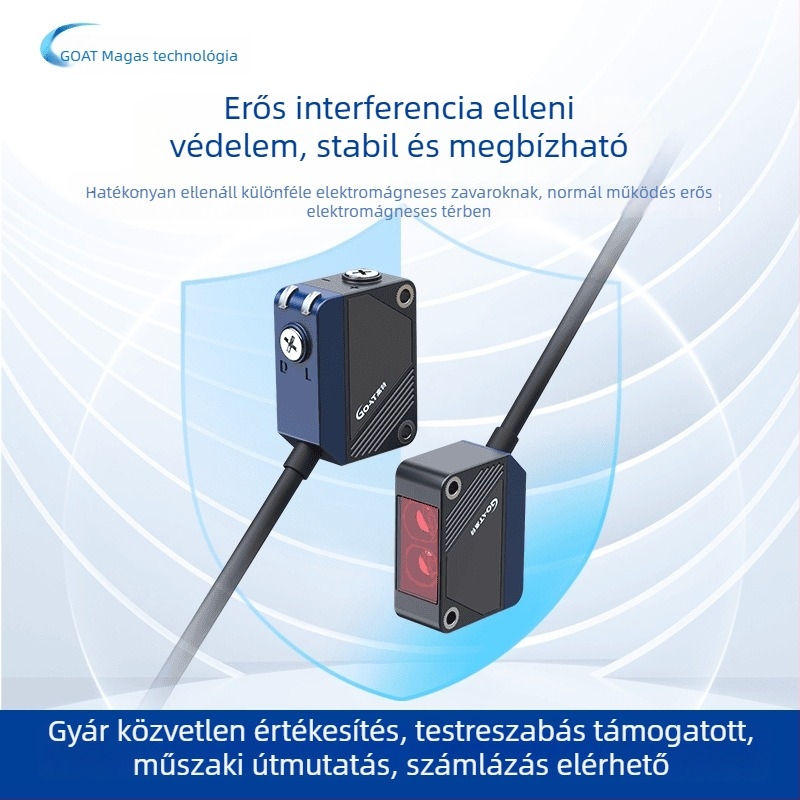 Négyzet alakú infravörös fotóelektronikus szenzor, Pr-ng30, érzékelési távolság 2,5–5 mm, NPN/PNP kimenet, IP65