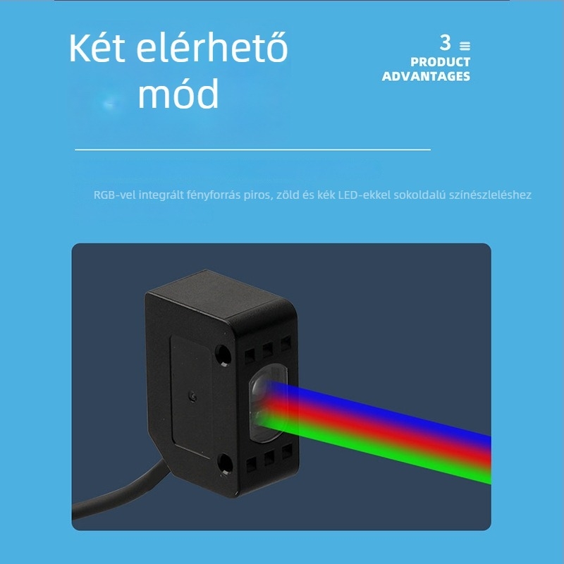 LX-101 színjelző szenzor, fotóelektronikus kapcsoló, 12 V, mechanikus berendezésekhez