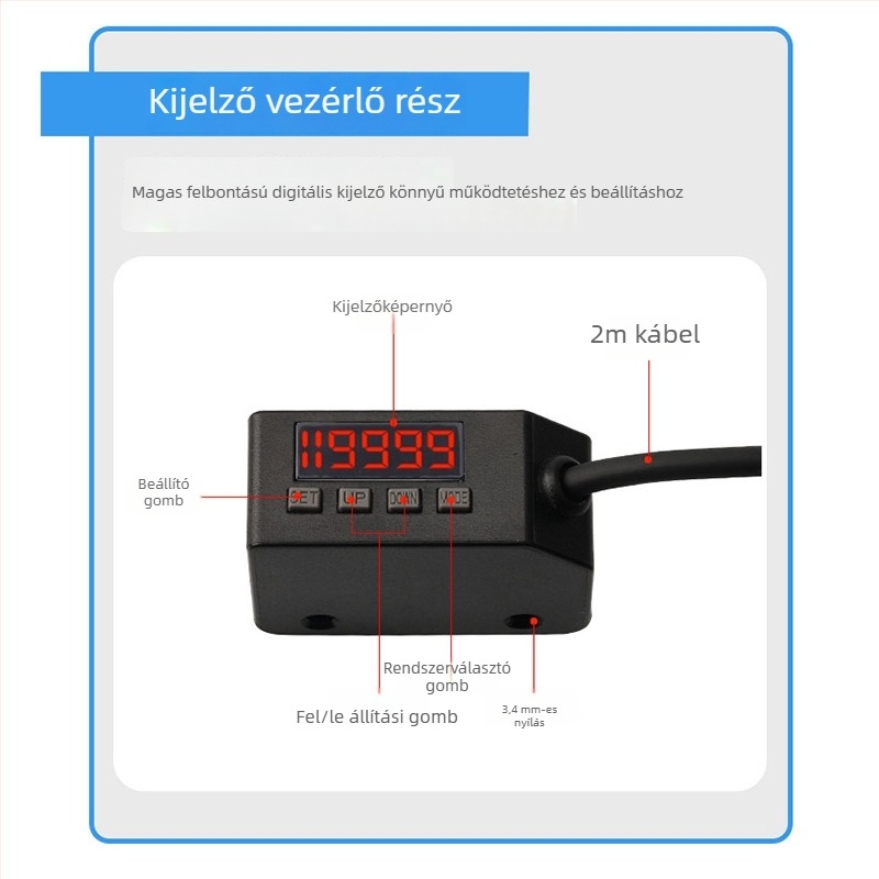 LX-101 színjelző szenzor, fotóelektronikus kapcsoló, 12 V, mechanikus berendezésekhez