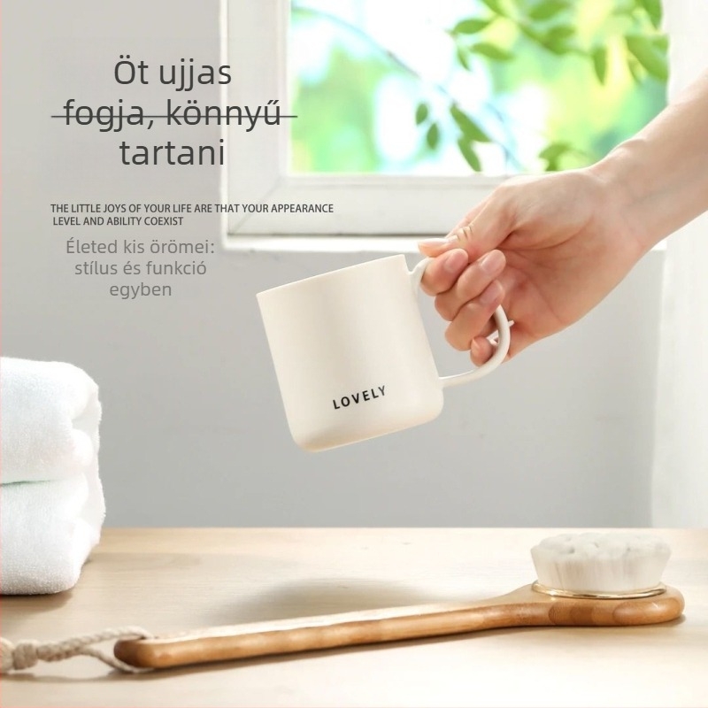 Otthoni használatra szánt szájöblítő pohár és fogkefe pohár, antibakteriális, penészálló, vastag falú kialakítás, ellenáll a magas hőmérsékletnek, PP anyag