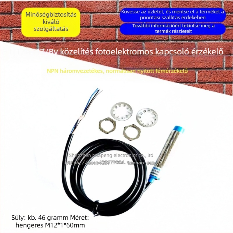 LJ12A34Z/BY Közelítőkapcsoló / fotóelektronikus kapcsoló, PNP, háromvezetékes, normálisan nyitott, fémből készült ház