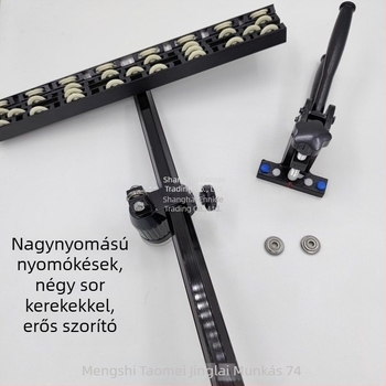 Csempék vágója: nehéz felépítésű, nagy pontosságú kőlemezek vágása, T-típusú toló kés, 3–4 sor kerék, üveg kés