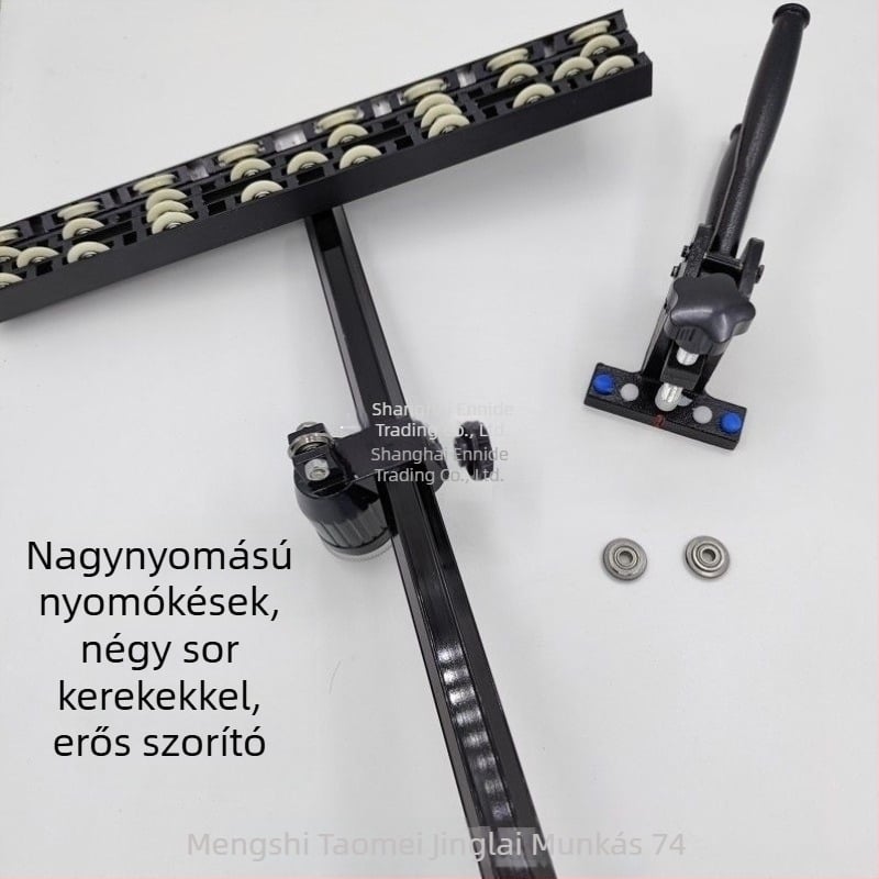 Csempék vágója: nehéz felépítésű, nagy pontosságú kőlemezek vágása, T-típusú toló kés, 3–4 sor kerék, üveg kés