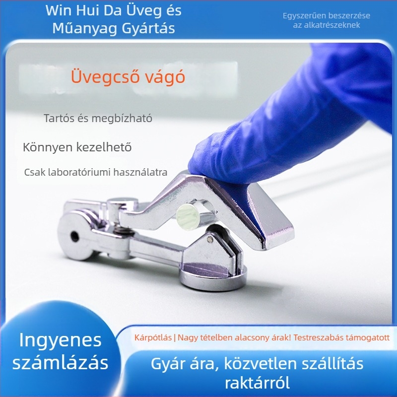 Üvegcsővágó görgős pengével — kézi vágóeszköz iskolai laboratóriumi használatra — Huida