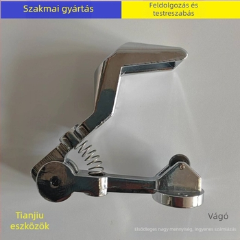 Laboratóriumi üvegcső-vágó krómozott testtel, cinkötvözetből (Modell TJ-2-2; vágási kapacitás 0–45 mm; tömeg 0,052)