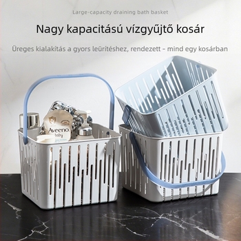 Fürdőszobai kosár, hordozható, PP anyag, 1054-es modell, modern minimalist design, kozmetikumok tárolására