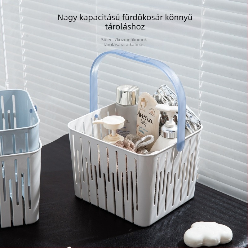 Fürdőszobai kosár, hordozható, PP anyag, 1054-es modell, modern minimalist design, kozmetikumok tárolására