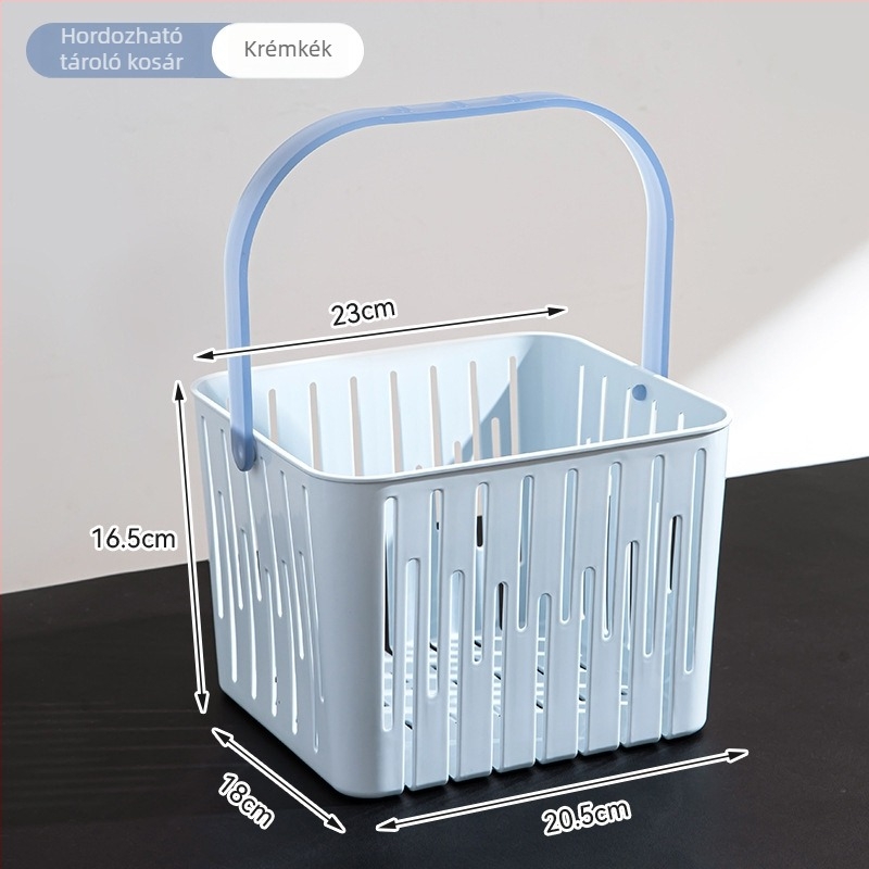 Fürdőszobai kosár, hordozható, PP anyag, 1054-es modell, modern minimalist design, kozmetikumok tárolására