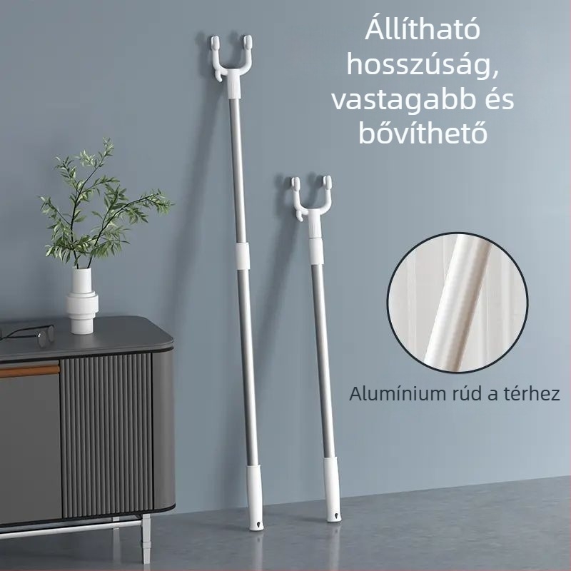 Kinyújtható ruhaszárító rúd balkonra, otthoni használatra