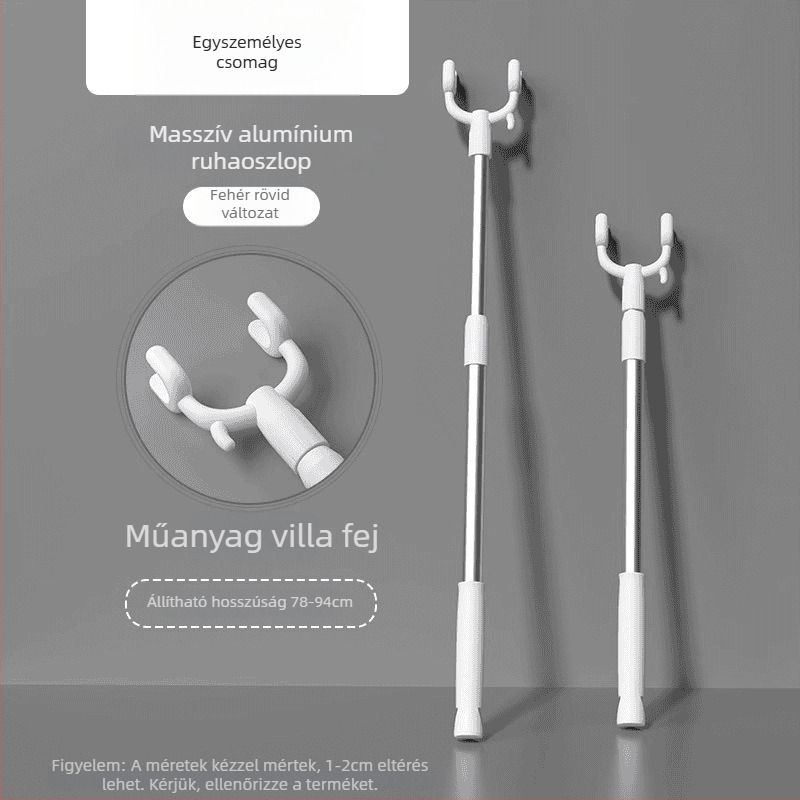 Kinyújtható ruhaszárító rúd balkonra, otthoni használatra