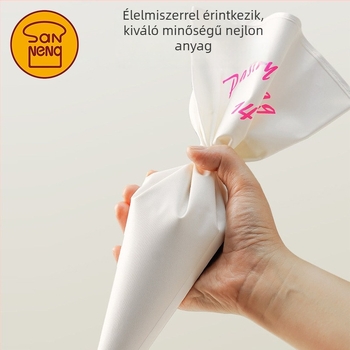 Sanneng nejlon tortadíszítő zsák, 14 hüvelykes SN7976, újrahasználható