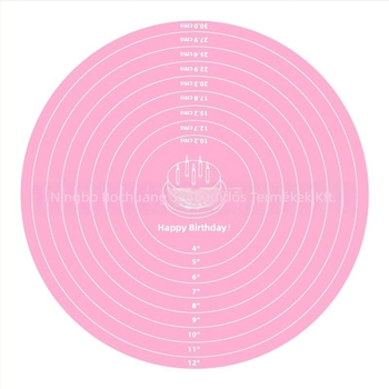 Szilikon kerek tésztaalátét és forgó tortadíszítő tálca — simois márka, szilikon anyag, rajzfilm-szerű mintázat skálával, testreszabás elérhető