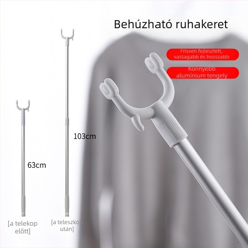Fém ruhaszárító rúd, balconyon történő szárításhoz, Qizhong márka, modern-minimalista stílus