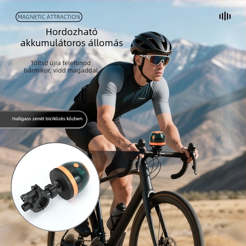 3 az 1-ben mágneses vezeték nélküli Bluetooth hangszóró power bankkal, RGB világítással, Bluetooth 5.3, 4000–6000mAh