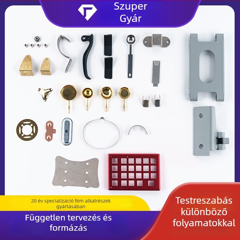 Lemezre nyomtat fémalkatrészek — anyagok: rozsdamentes acél, réz, vas, alumínium, galvanizált lemez; feldolgozás: fémformálás; testreszabás a vevő igényei szerint; termékkód TW-006; Taiwei márka