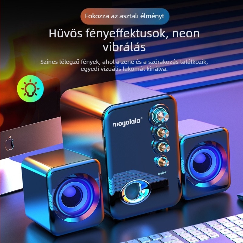 Q8 USB asztali hangrendszer Bluetooth-al, 2.1-csatornás, mélynyomóval