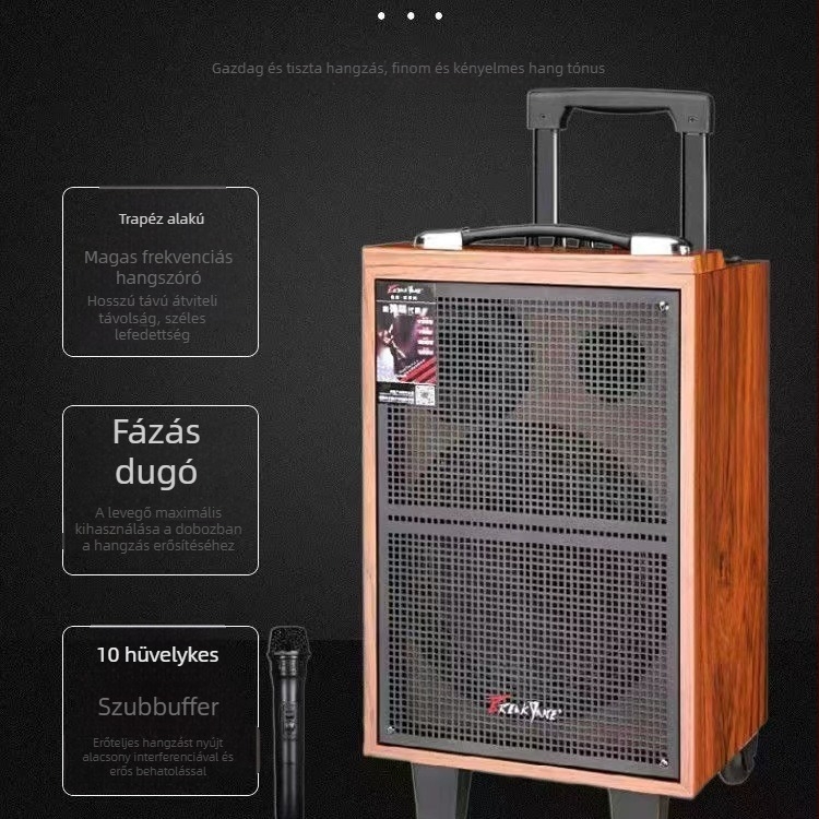 Bluetooth görgős sztereó hangfal, 2 hangfal, 100 W, frekvenciatartomány 100 Hz–20 kHz, SNR ≥75 dB