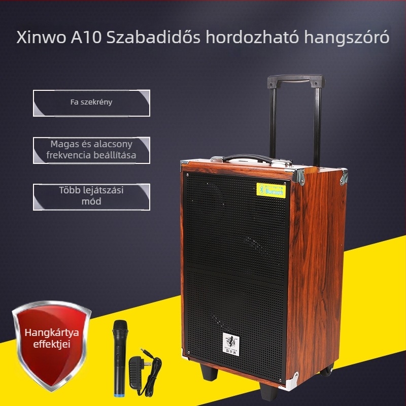 Bluetooth görgős sztereó hangfal, 2 hangfal, 100 W, frekvenciatartomány 100 Hz–20 kHz, SNR ≥75 dB