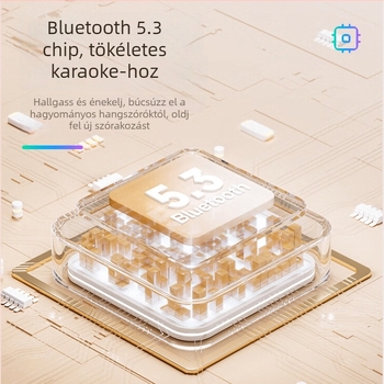 K19 hordozható karaoke hangszóró mikrofonnal, Bluetooth mini hangszóró subwooferrel otthoni és kültéri énekléshez