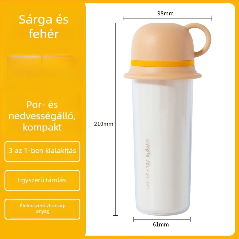 Leban utazó 3-in-1 fogkefés pohárkészlet – műanyag, logó nélküli, nem importált
