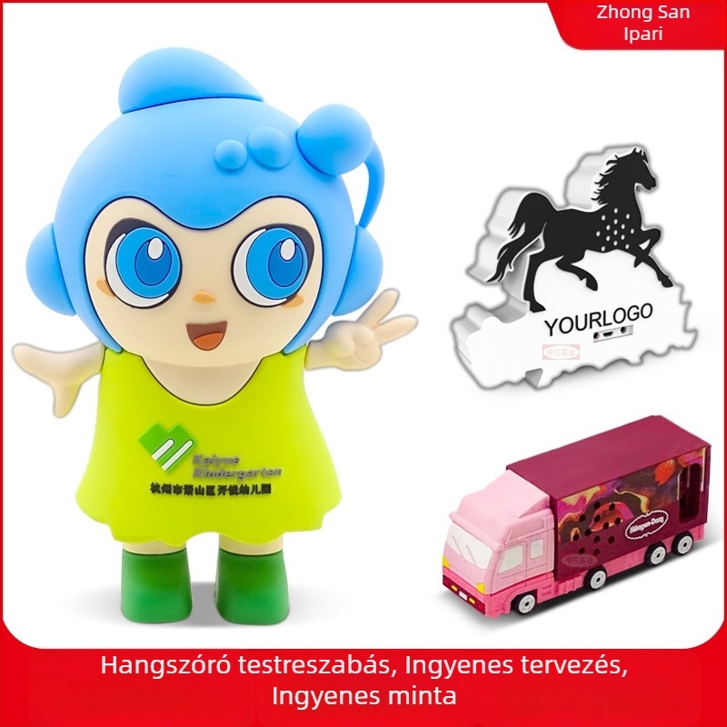 Rajzfilmfigurás Bluetooth hangszóró egyedi DIY 3D dizájnnal – 5W, Bluetooth 4.0, 100Hz-20kHz, 10 m hatótávolság, szilikon ház