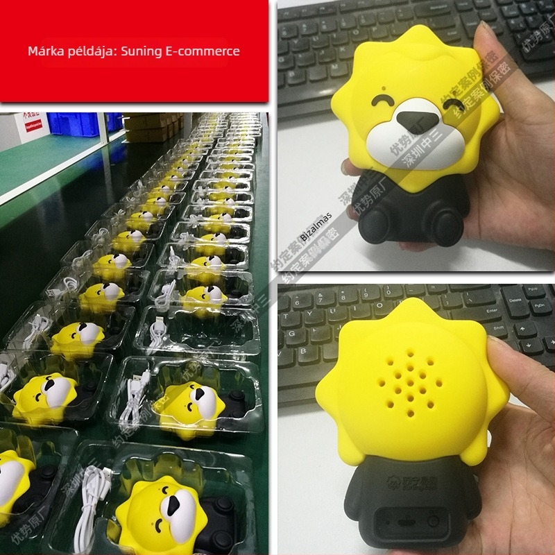 Rajzfilmfigurás Bluetooth hangszóró egyedi DIY 3D dizájnnal – 5W, Bluetooth 4.0, 100Hz-20kHz, 10 m hatótávolság, szilikon ház