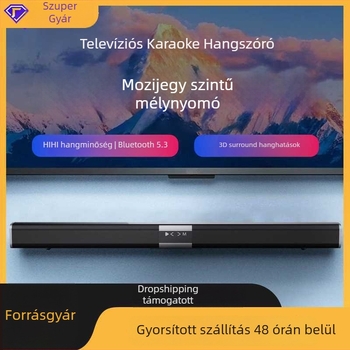 Bluetooth hangsáv otthoni mozihoz beépített 6000mAh akkumulátorral, 8W, Bluetooth 5.0, frekvencia-tartomány 30Hz-15kHz, SNR ≥60dB, 15 m-es hatótáv