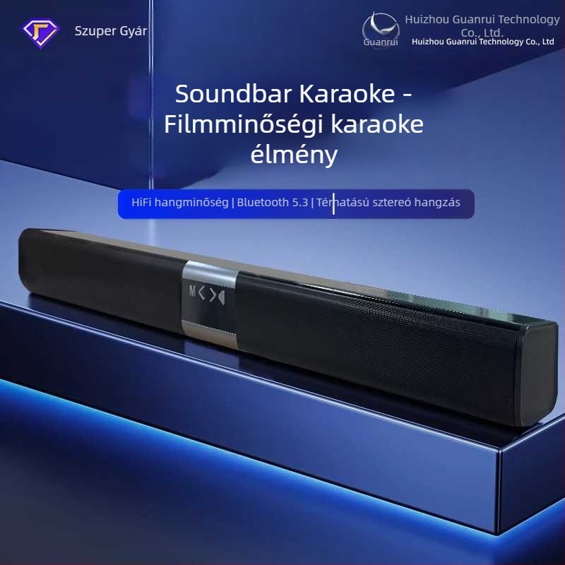 Bluetooth hangsáv otthoni mozihoz beépített 6000mAh akkumulátorral, 8W, Bluetooth 5.0, frekvencia-tartomány 30Hz-15kHz, SNR ≥60dB, 15 m-es hatótáv