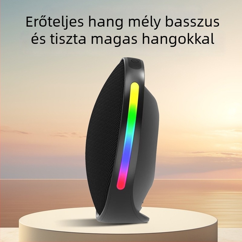 J07 Bluetooth hangszóró hi-fi hangzással, 20W, beépített akkumulátor 2000–4000mAh, IPX5 vízálló, frekvenciaválasz 60 Hz-15 kHz