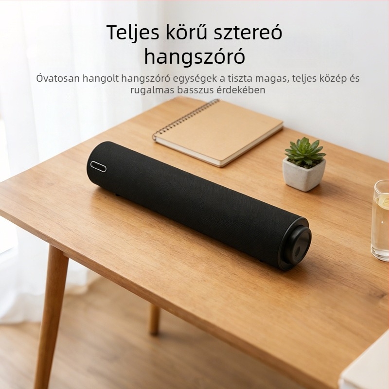 Asztali hangsáv 3 hangszóróval, Bluetooth 5.3, USB-C tápegység, frekvenciasáv 35 Hz–16 kHz, 360° surround hangzás