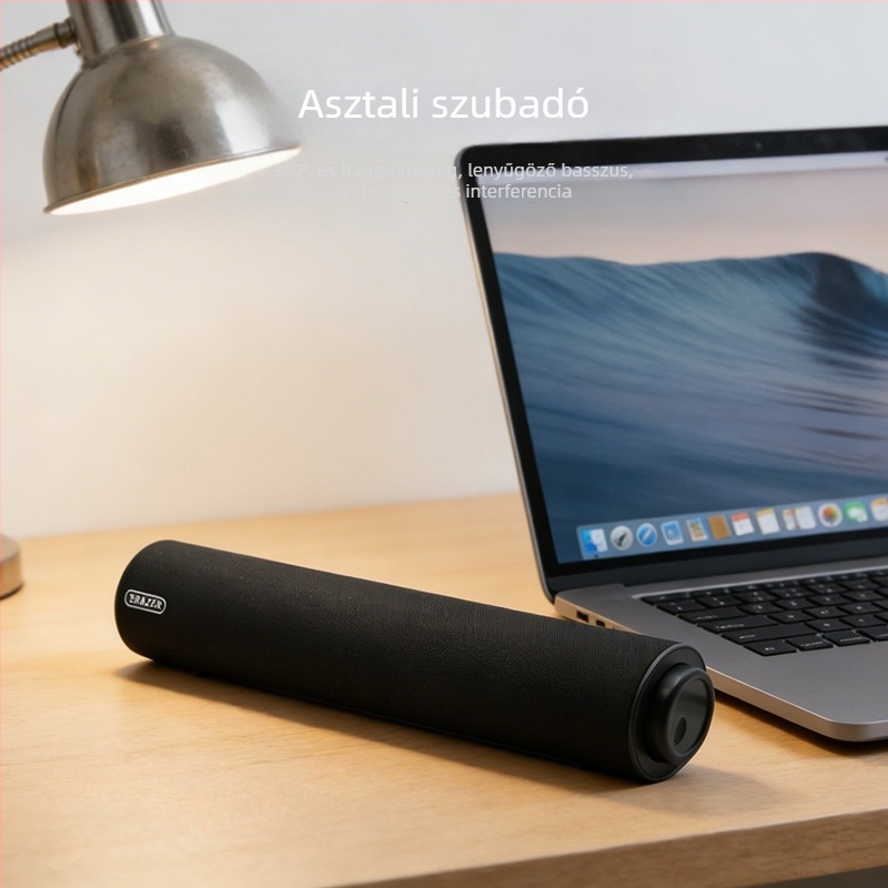 Asztali hangsáv 3 hangszóróval, Bluetooth 5.3, USB-C tápegység, frekvenciasáv 35 Hz–16 kHz, 360° surround hangzás