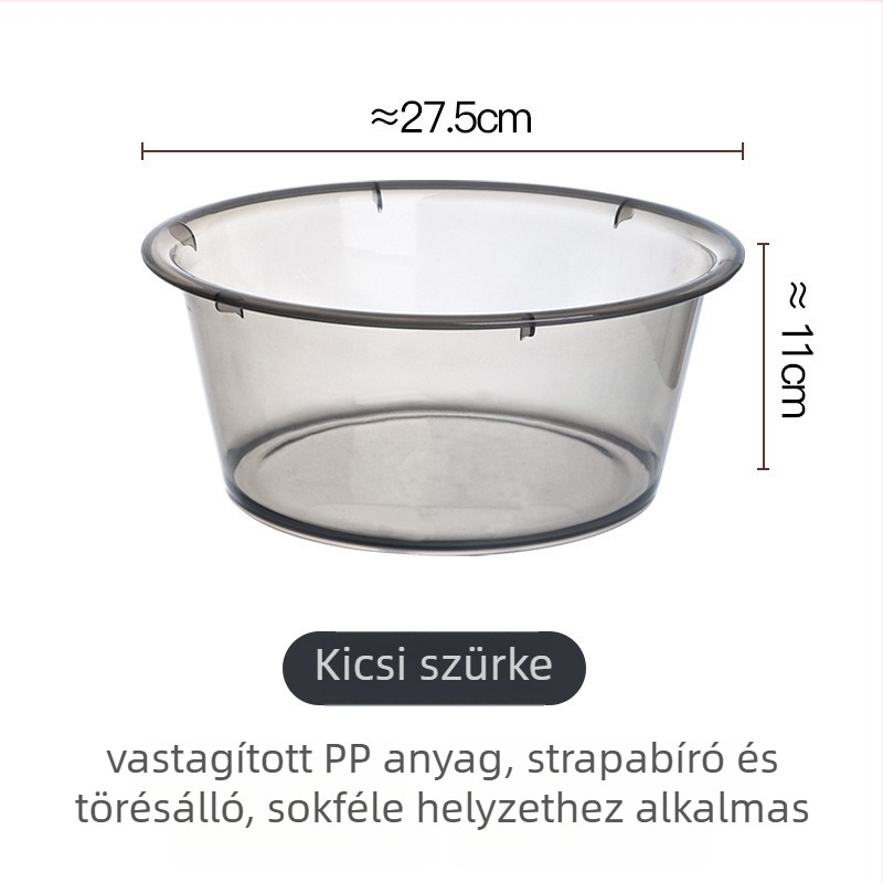 PP műanyag arcmosó tál, nagy kapacitás, egyszerű dizájn, vastagított kivitel