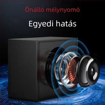 Passzív mélysugárzó 2.1 csatornás rendszerhez Bluetooth-támogatással, MP3 lejátszás, TF-kártya támogatás