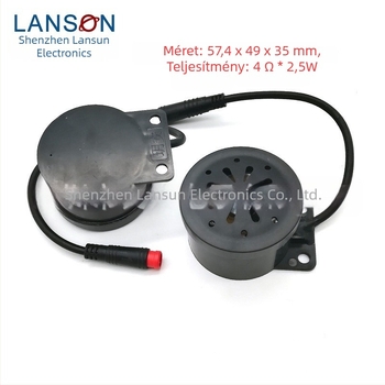 LANSON vízálló hangszóró-hordó elektromos kerékpárokhoz, 4 Ω, 2.5 W, frekvenciaválaszték 730 Hz, membrán nem papír anyagból
