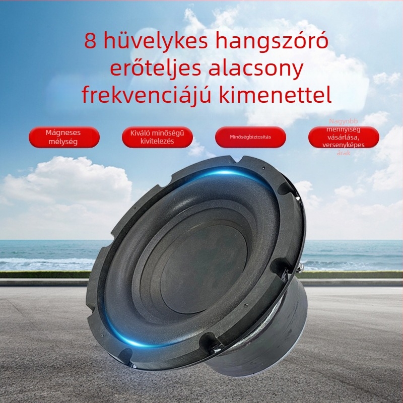 8 hüvelykes autós subwoofer hosszú löketű multimédiás hangrendszerhez