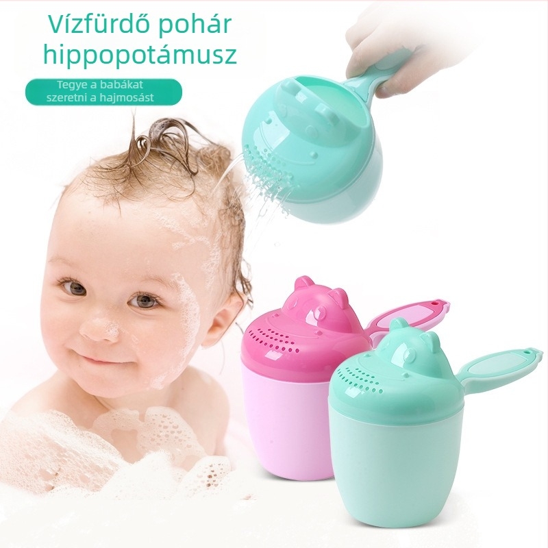 Tired PP műanyag babafürdető kanál hosszú nyéllel – logó nélkül, testreszabás nélkül