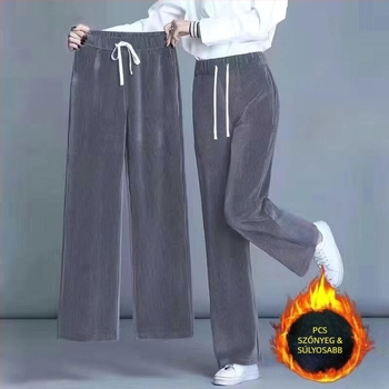 Gyapjú harém nadrág, magas derék, laza szabás, mindennapi nadrág, tavasz 2024