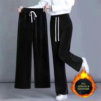 Gyapjú harém nadrág, magas derék, laza szabás, mindennapi nadrág, tavasz 2024