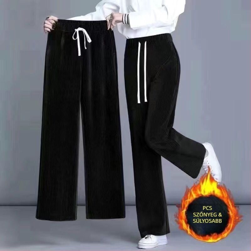 Gyapjú harém nadrág, magas derék, laza szabás, mindennapi nadrág, tavasz 2024