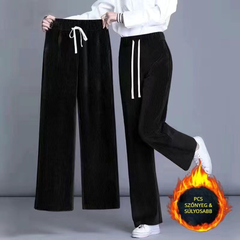 Gyapjú harém nadrág, magas derék, laza szabás, mindennapi nadrág, tavasz 2024