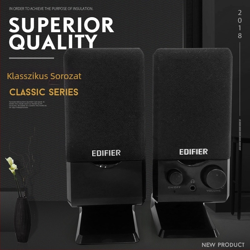 Edifier R10U USB asztali 2.0 sztereó hangfalak, MP3 lejátszás, gombos vezérlés