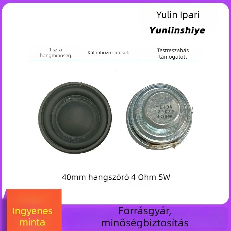 Bluetooth hangszóró belső mágnessel, 4 Ω, 3 W, papírdiafragma, teljes sáv