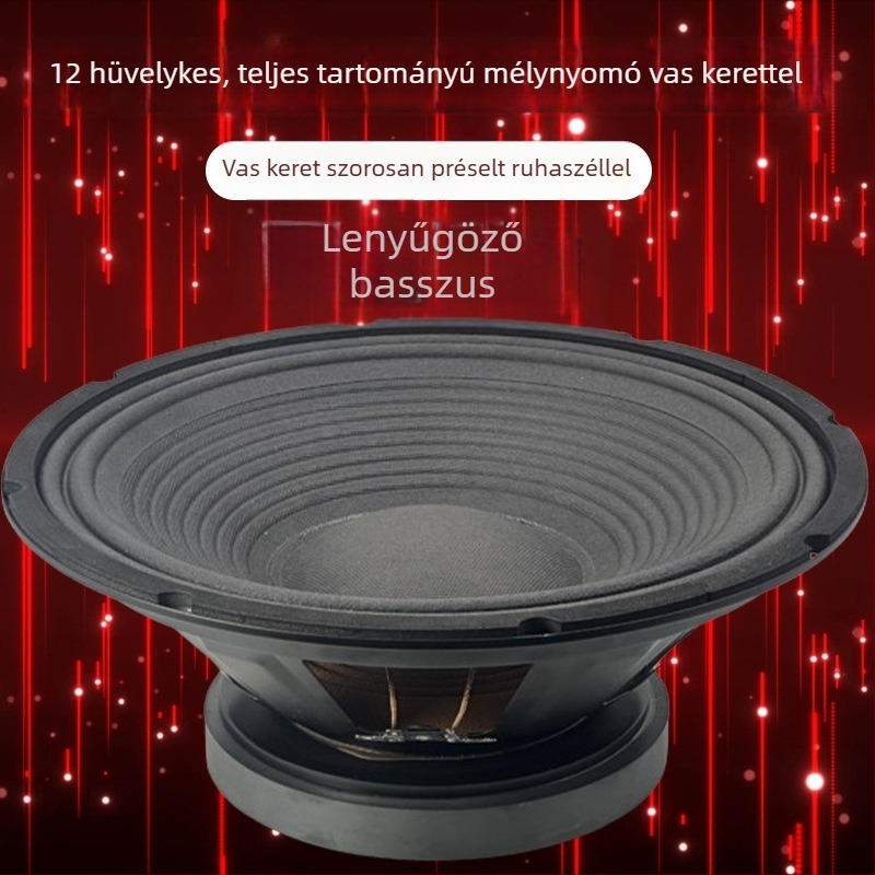 12 hüvelykes teljes tartományú hangfal külső mágneses körrel, nagy teljesítményű basszus hangfal audio berendezésekhez