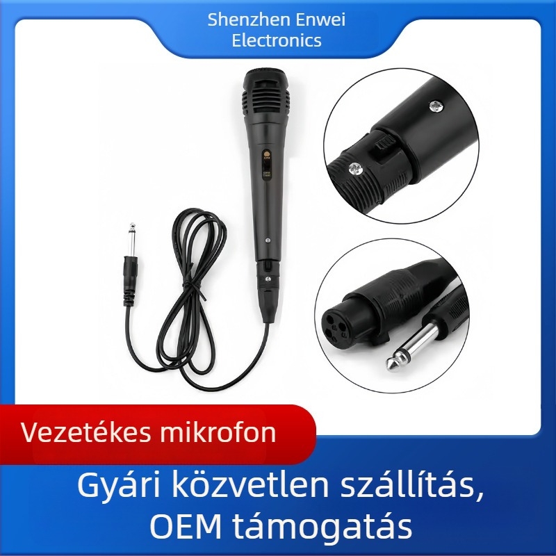 B338 dinamikus kézi konferenciamikrofon – kardioid, SNR ≥70 dB, otthonra, megbeszélésekre, KTV-re és színpadra, 2025-ös modell